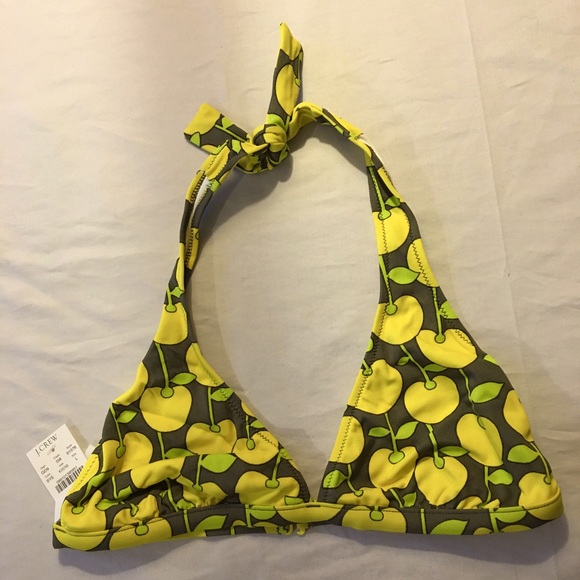 J. Crew Other - NWT yellow apple bikini top by J Crew szL